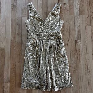 Gold Sequin dress by Kate Kasin